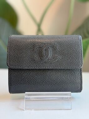 Chanel ‘Caviar Leather Tri Fold Wallet’